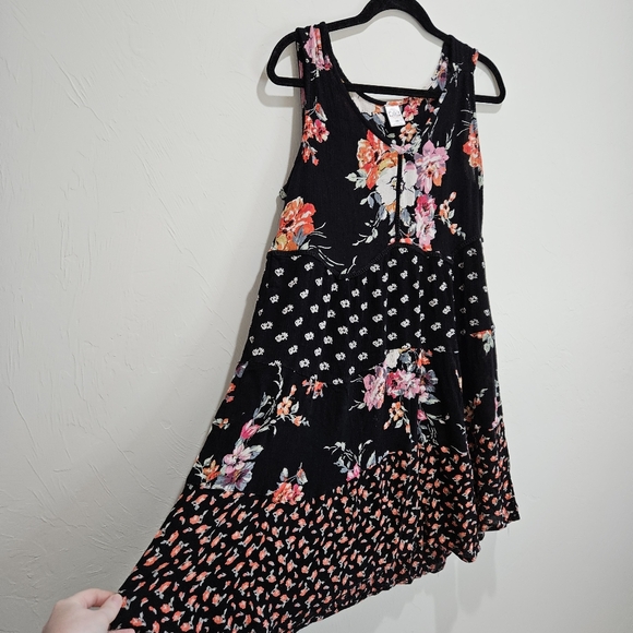 Bila Dress Womens Medium Gauzy Babydoll Floral Sleeveless Rayon Flowy Flattering - Picture 3 of 14